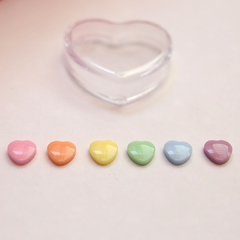 Mini Coração sem furinho - 6 cores - 96 mini coração - comprar online