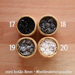 Imagem do Pacotinho de mini botão 8mm | 30 botões | 48 CORES à escolher