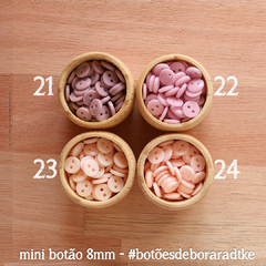 Imagem do Pacotinho de mini botão 8mm | 30 botões | 48 CORES à escolher