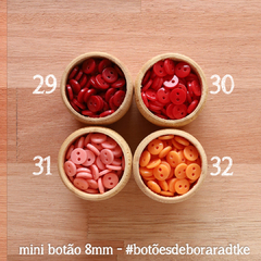 Pacotinho de mini botão 8mm | 30 botões | 48 CORES à escolher - comprar online