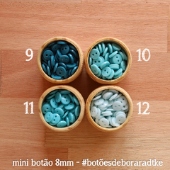 Pacotinho de mini botão 8mm | 30 botões | 48 CORES à escolher na internet