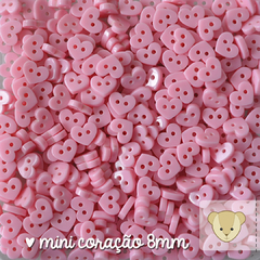 Mini coração | rosa iogurte - 18 botões