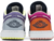 Tênis Nike Air Jordan 1 Low mismatched purple magenta na internet
