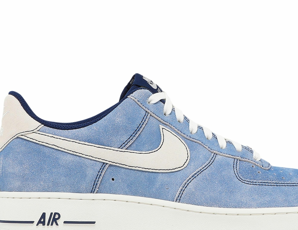 Tênis Nike AIR FORCE BRANCO com detalhes AZUL\Prata