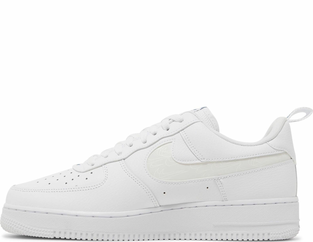 Nike Air Force 1 '07 LV8 (Reflective Swoosh/ White Dark Marina Blue/ White/  Dark Marina Blue/ White)