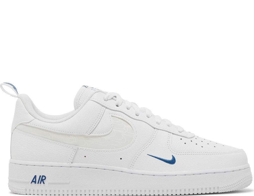 Nike Air Force 1 '07 LV8 (Reflective Swoosh/ White Dark Marina Blue/ White/  Dark Marina Blue/ White)