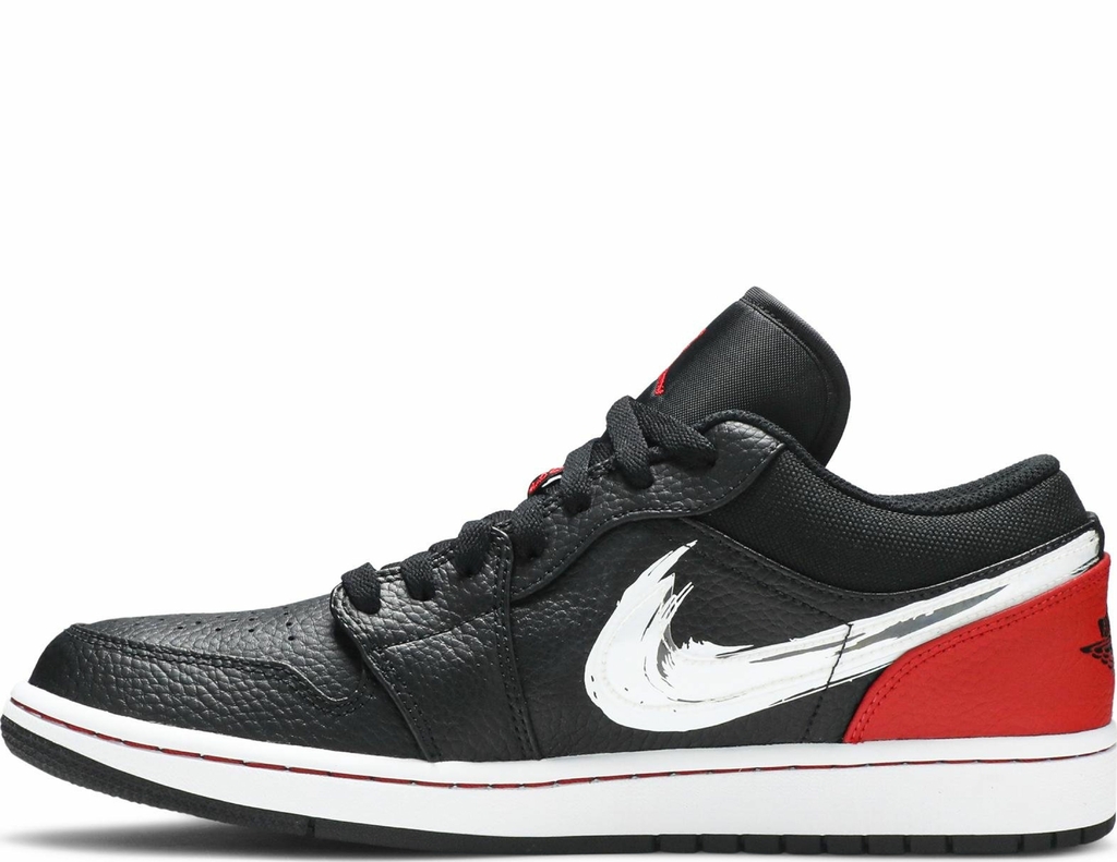 Black nikes hot sale with red swoosh