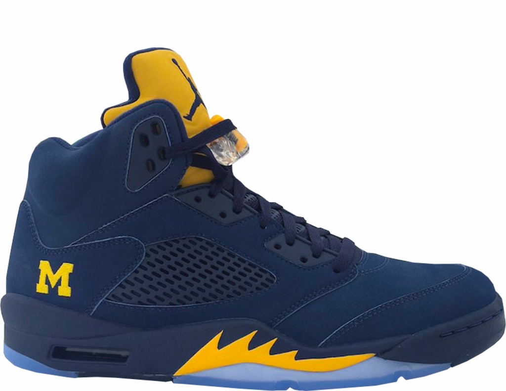 Air jordan best sale 5 sp michigan