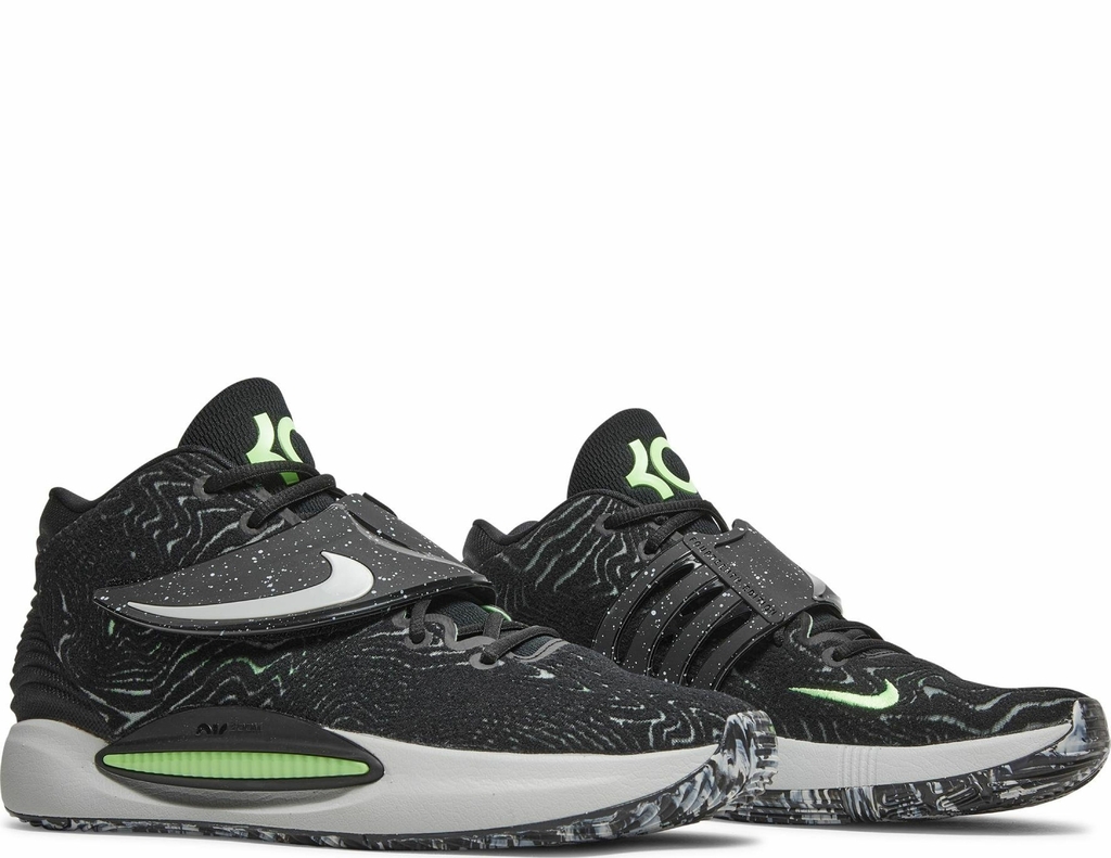 T nis Nike KD 14 Black Lime Glow CW3935 005