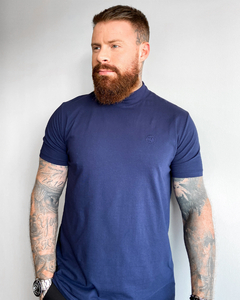 Camiseta BLUE SLIM TURTLENECK (Algodão Egípcio) - Loja Macho Moda