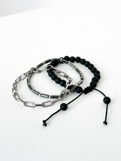 Combo de Pulseiras BLACK TO SILVER - loja online