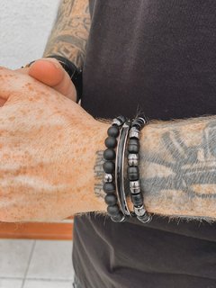 Combo de Pulseiras SILVER BLACK - comprar online