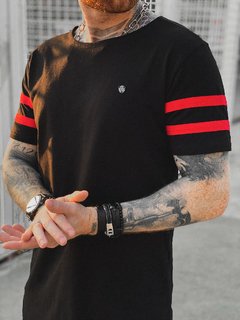 Camiseta Longline BLACK N' RED