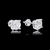 PAR DE BRINCOS MOISSANITE DIAMOND (6,5mm) - VVS1 - 1 Quilate cada Pedra - Color D - Prata 925