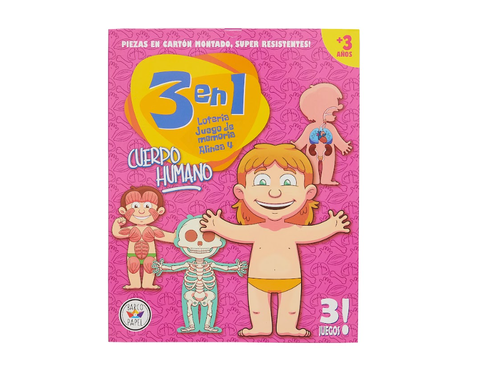 Cuerpo Humano Loteria Memo y linea - Barco de papel