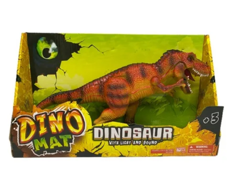 Dino mat dinosaurio 34 cm con luz y sonido