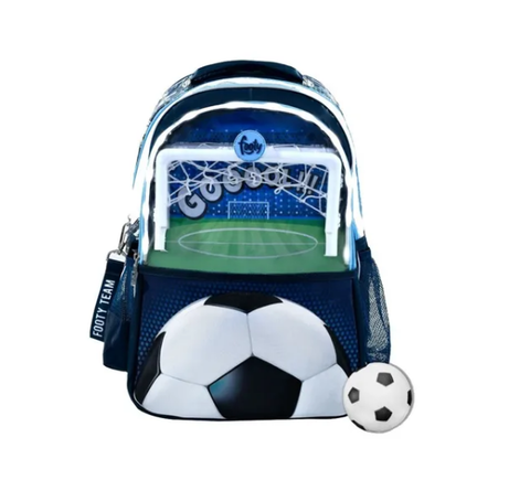 MOCHILA DE RUEDAS DISEÑO BALÓN DE FUTBOL