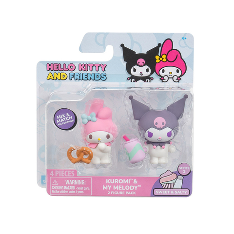 Muñecos Kuromi y My Melody con Accesorios - Hello Kitty y sus Amigos