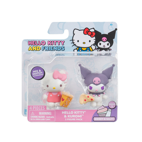 Muñecos Hello Kitty y Kuromi con Accesorios - Hello Kitty y sus Amigos
