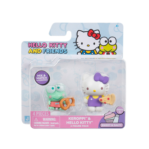 Muñecos Keroppi y Hello Kitty con Accesorios - Hello Kitty y sus Amigos