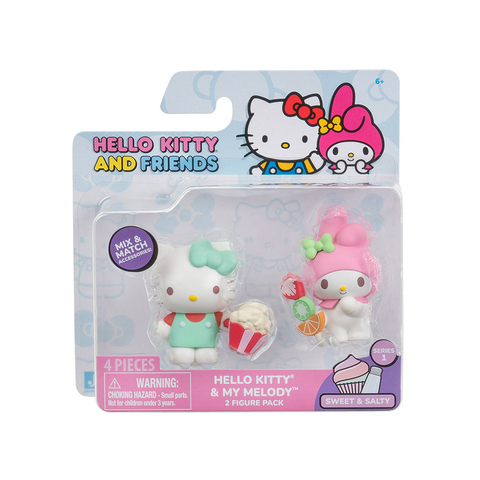 Muñecos Hello Kitty y My Melody con Accesorios - Hello Kitty y sus Amigos