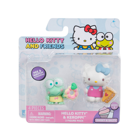 Muñecos Hello Kitty y Keroppi con Accesorios - Hello Kitty y sus Amigos