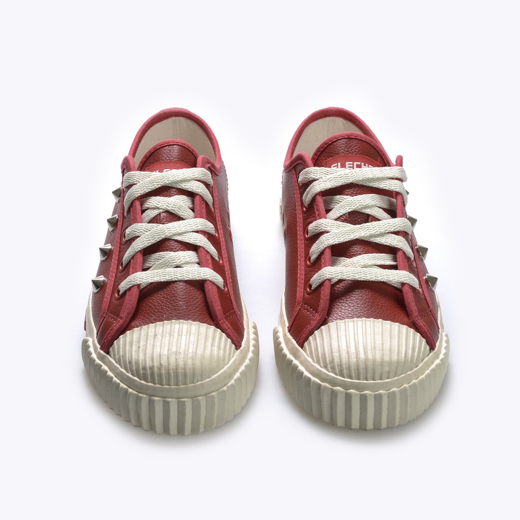 Flecha Cuero Tachas Roja