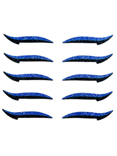 Delineador Adesivo Glitter - Preto/Azul (cartela com 5 pares)