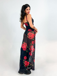 Vestido Longo de Tule - Rose - comprar online