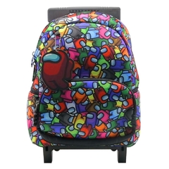 Mochila Escolar Among Us infantil con carro Cresko