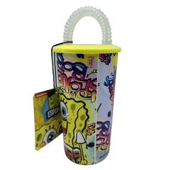 Vaso infantil con tapa y sorbete Bob Esponja - comprar online