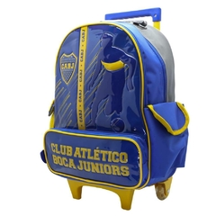 Mochila escolar Boca juniors club con carro incluye stickers - Cresko