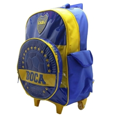 Mochila escolar Boca juniors escudo carro incluye stickers - Cresko