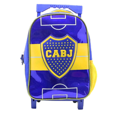 Mochila Boca Juniors diseño fútbol cresko con carro