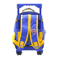 Mochila Boca Juniors diseño fútbol cresko con carro - comprar online