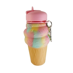Vaso de silicona cresko con pico rebatible forma de helado - comprar online
