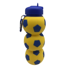 Botella de silicona tapa a rosca pico rebatible fútbol boca - comprar online