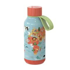 Botella Cresko de acero inoxidable térmica kids mundo - comprar online