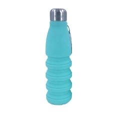 Botella de silicona plegable con tapa a rosca moderna color