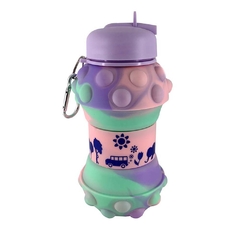 Botella de silicona plegable con pico rebatible pastel - comprar online