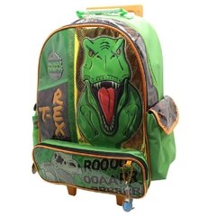 Mochila Escolar Mundo Dinos trex fosil con carro - Cresko