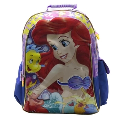 Mochila escolar princesas sirenita flounder disney