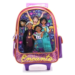 Mochila escolar Encanto Disney familia madrigal con carro