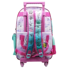 Mochila escolar la sirenita Disney bajo del mar con carro - comprar online