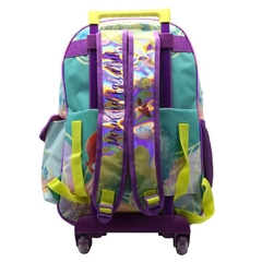 Mochila escolar princesas sirenita ariel disney con carro - comprar online