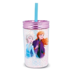 Vaso infantil para niños con tapa a rosca frozen disney