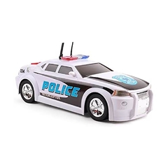 Camioneta de policía de juguete con luz sonido Mighty Fleet
