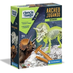 Juego de ingenio ciencia excavar dinosaurio clementoni