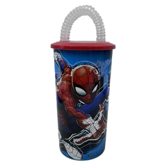 Vaso infantil con tapa y sorbete Spiderman