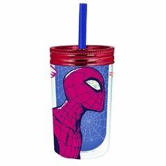 Vaso infantil para niños con tapa a rosca spiderman